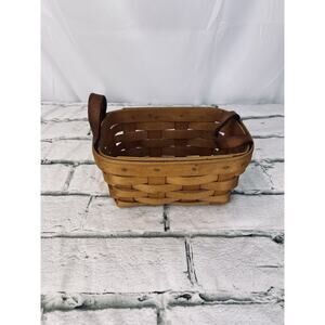 1998 Longaberger Rosemary Booking/Promo Basket w/2 Leather Ears